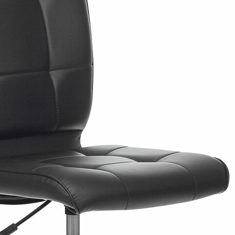 Кресло офисное BRABIX "Stream MG-314", без подлокотников, пятилучие серебристое, экокожа, черное - фотография № 6