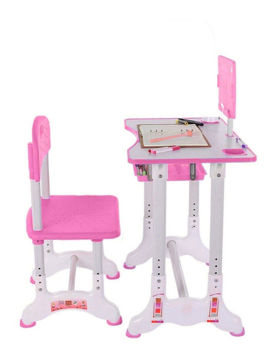 Комплект парта + стул Трансформер, 60х40х50 см (розовый) - фотография № 3