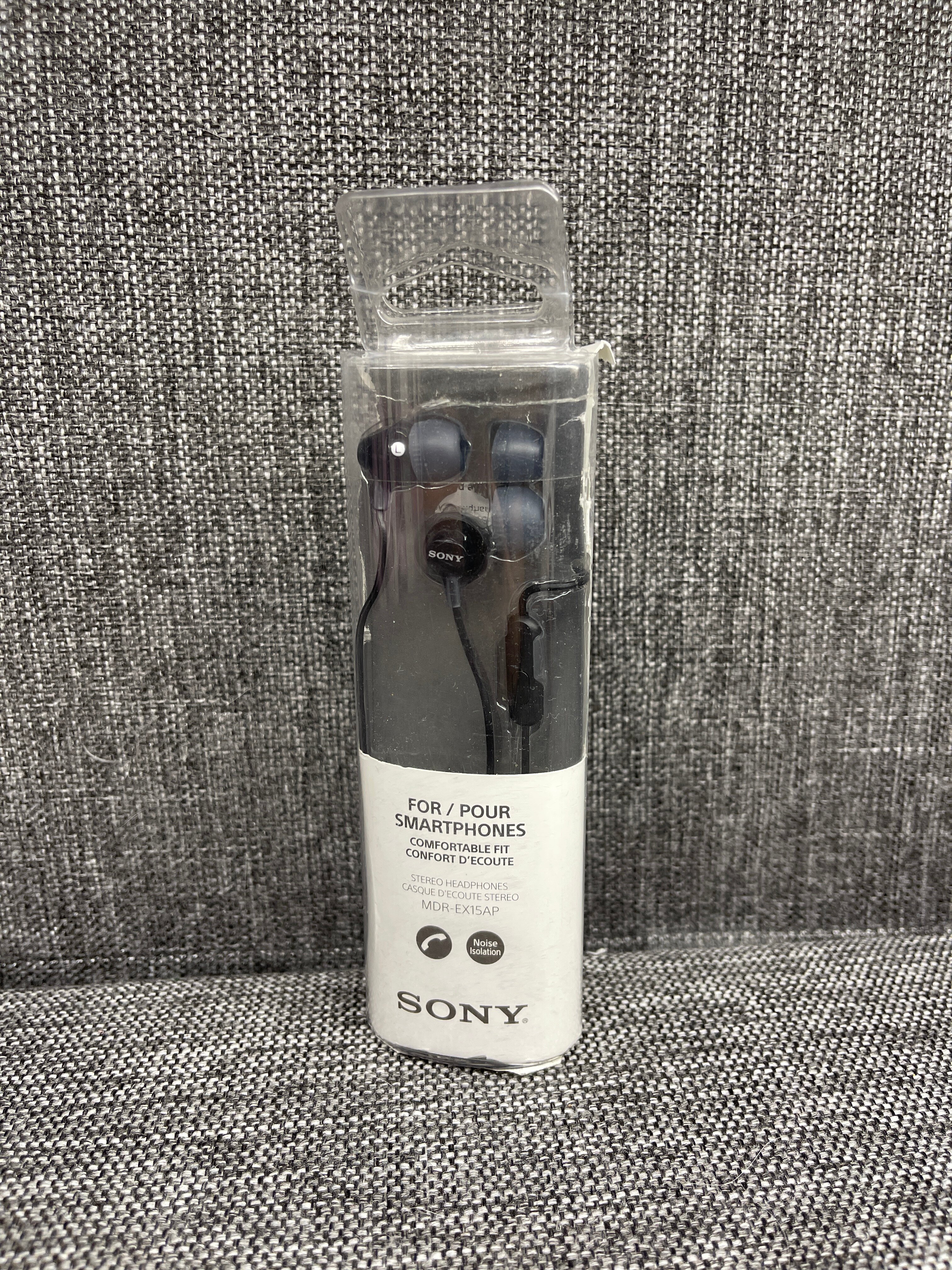 Наушники Sony MDR-EX15AP, mini jack 3.5 mm, черный