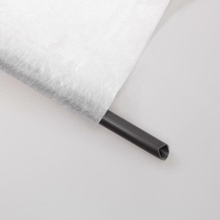 фото Парник прошитый, длина 4 м, 5 дуг из пластика, дуга L = 2.4 м, d = 16 мм, спанбонд 35 г/м², «уДачный»