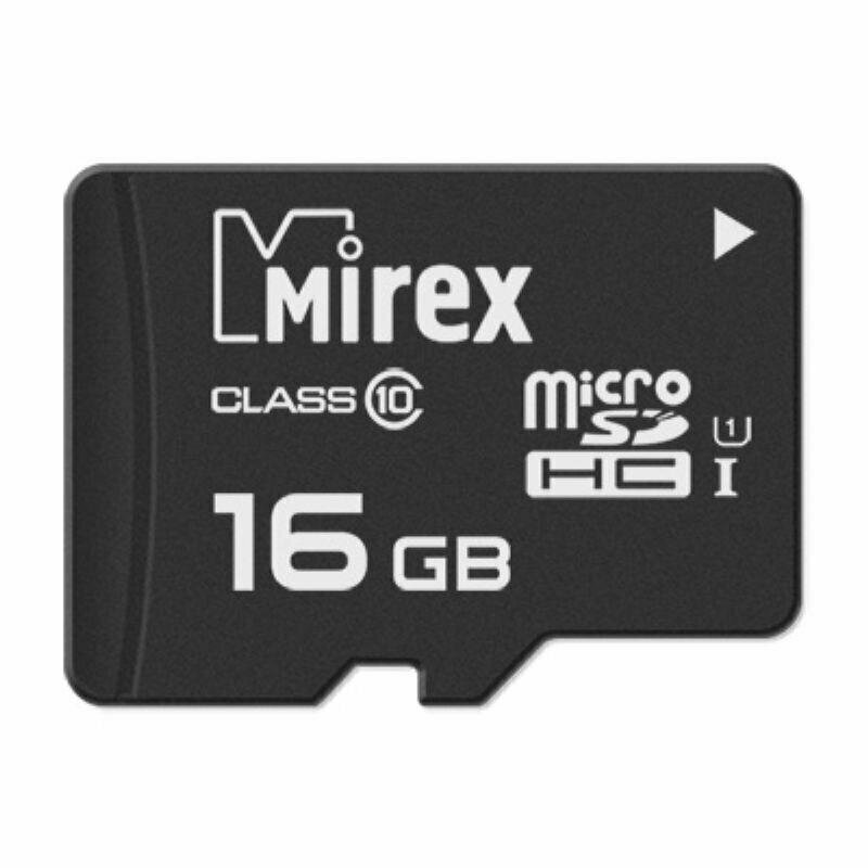 Карта памяти Mirex microSDHC 16Gb (UHS-I, U1, class 10) (13612-MCSUHS16), 1835817