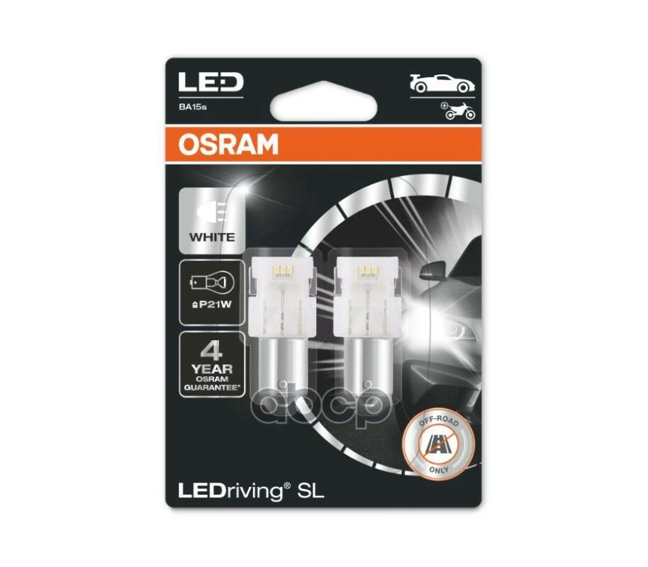 Ledriving Sl (3Поколение) 1,9W/12V P21w Ba15s Bli2 Белый 6000K 2Шт Osram арт. 7506DWP02B