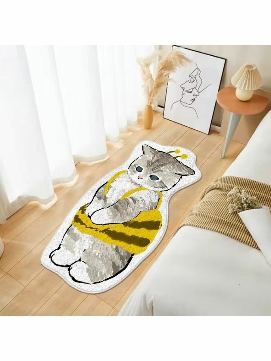 Коврик прикроватный Кот пчелка 60x90
