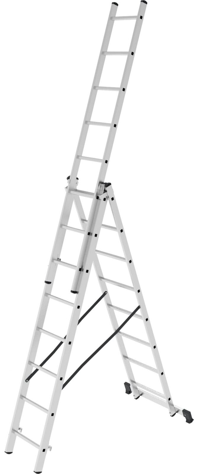 Лестница Новая Высота NV1230 двусторонняя алюминий трехсекционнаясекц. 8ступ. (1230308Y) - фотография № 1