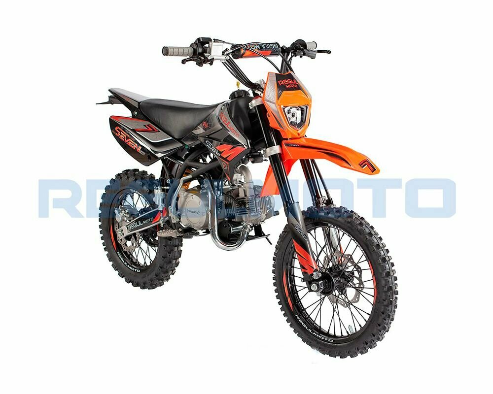 Питбайк Regulmoto SEVEN PRO 17/14, Черный/ оранжевый, 203299-1 — фото 6