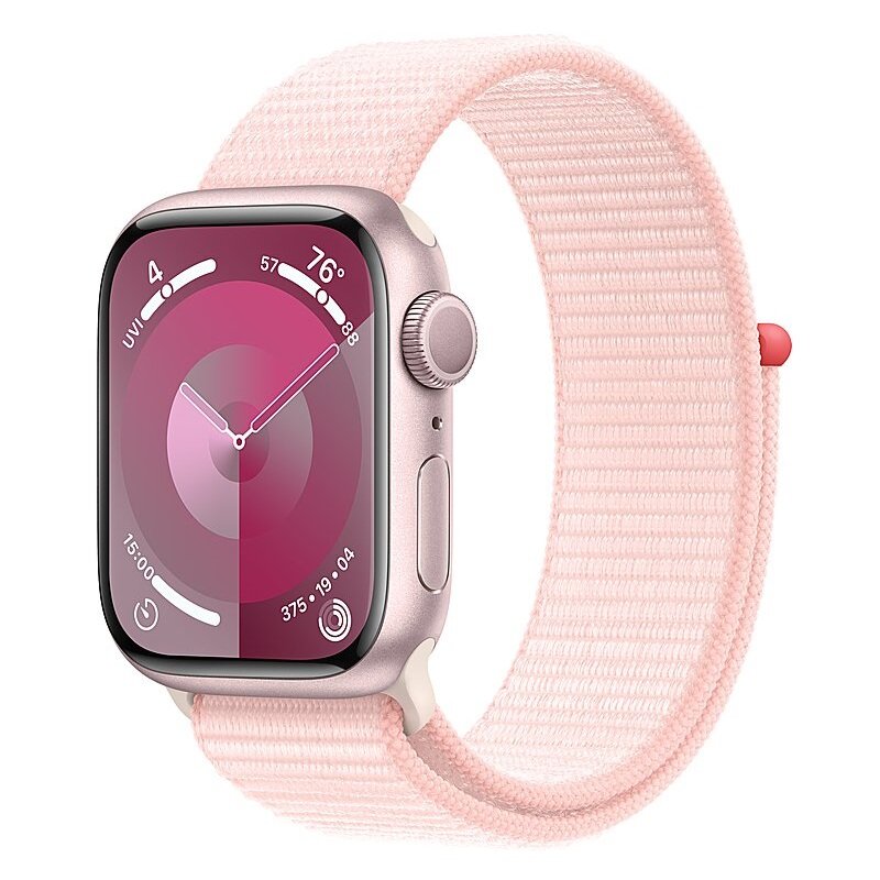 Умные часы Apple Watch Series 9 GPS, 41mm Pink Aluminium Case with Light Pink Sport Loop