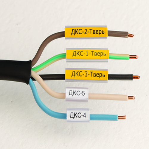 Маркировка для провода гибкая для трубочек 4х12мм Белая | код NUTFL12 | DKC ( упак20)