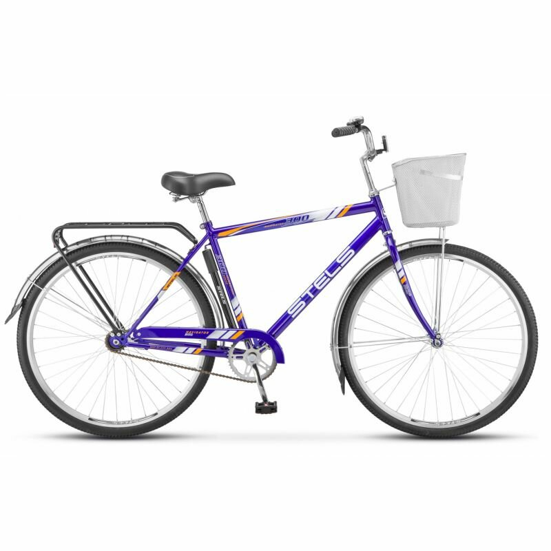 Велосипед Stels Navigator 300 Gent 28 Z010 (2018) 20 синий + корзина (требует финальной сборки)
