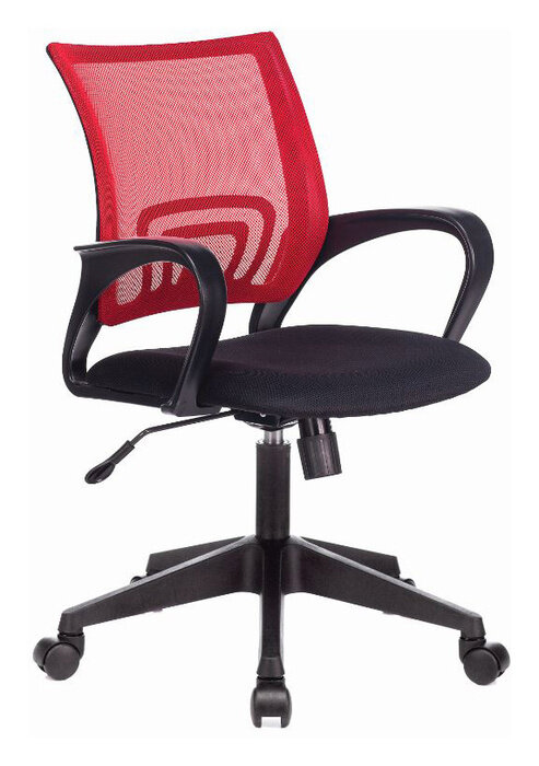 Компьютерное кресло Бюрократ CH-695N/R/TW-11, красный/черный