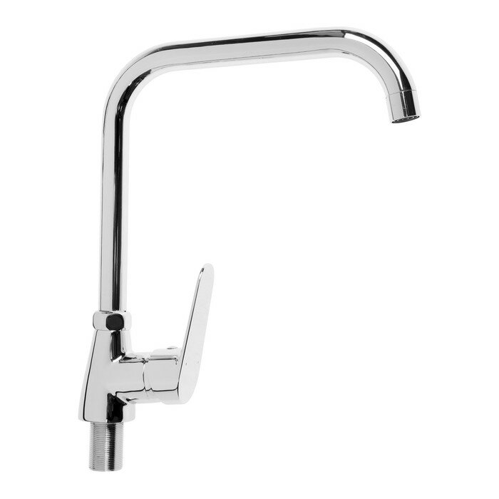 Смеситель для кухни "амур" BY С4-7 L5014, однорычажный, высокий, хром