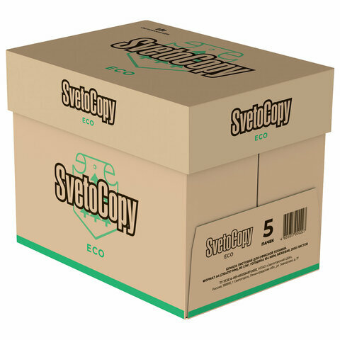 Бумага офисная А4, 80 г/м2, 500 л., SVETOCOPY ECO, белизна 60%, Россия — фото 5