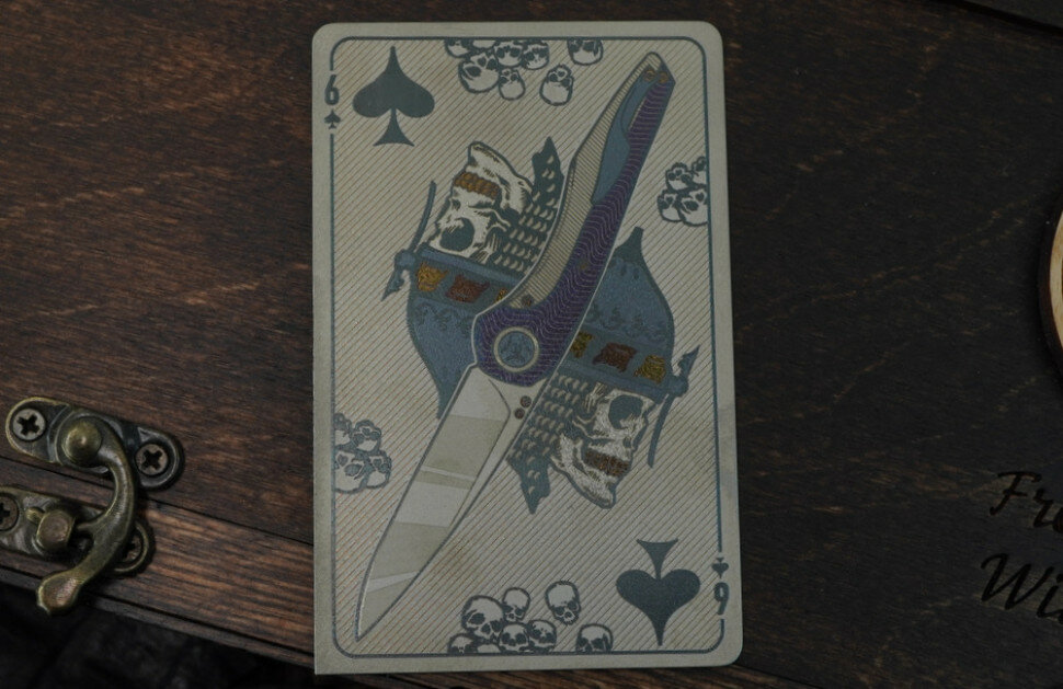 Титановая EDC карта CKF Six Of Spades First Edition — фото 3