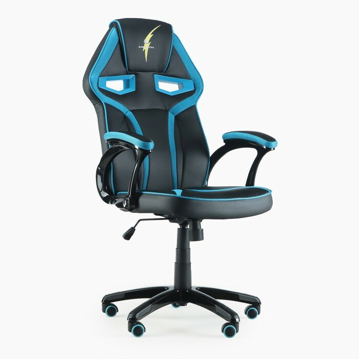 Кресло игровое SL™ Thunderball 7397С, черно-синее - фотография № 5