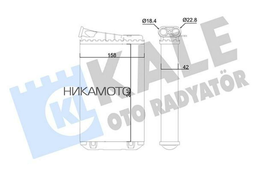 KALE 346820 346820_радиатор печки!\ Opel Omega 2.0-2.5TD 94>