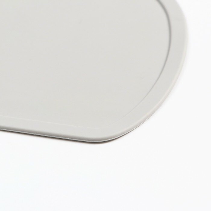 Коврик силиконовый под миску Пижон облако, 48х27 см, серый - фотография № 4