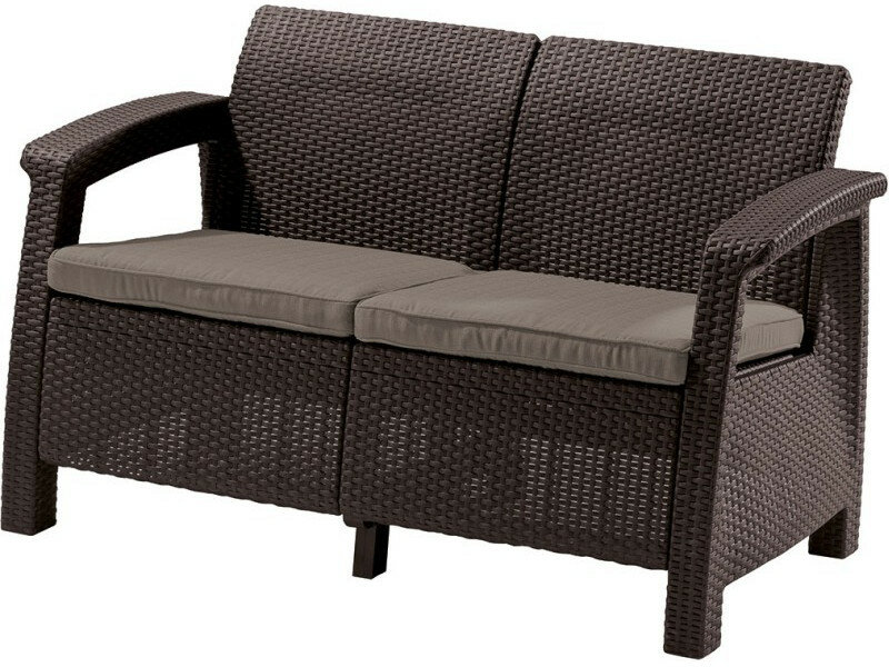 Keter Corfu Love Seat Brown