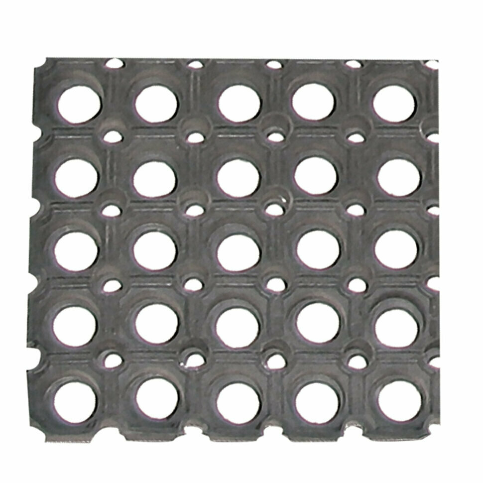 Коврик входной резиновый крупноячеистый грязезащитный, 50х100 см, толщина 16 мм, черный, VORTEX, 601048 - фотография № 2