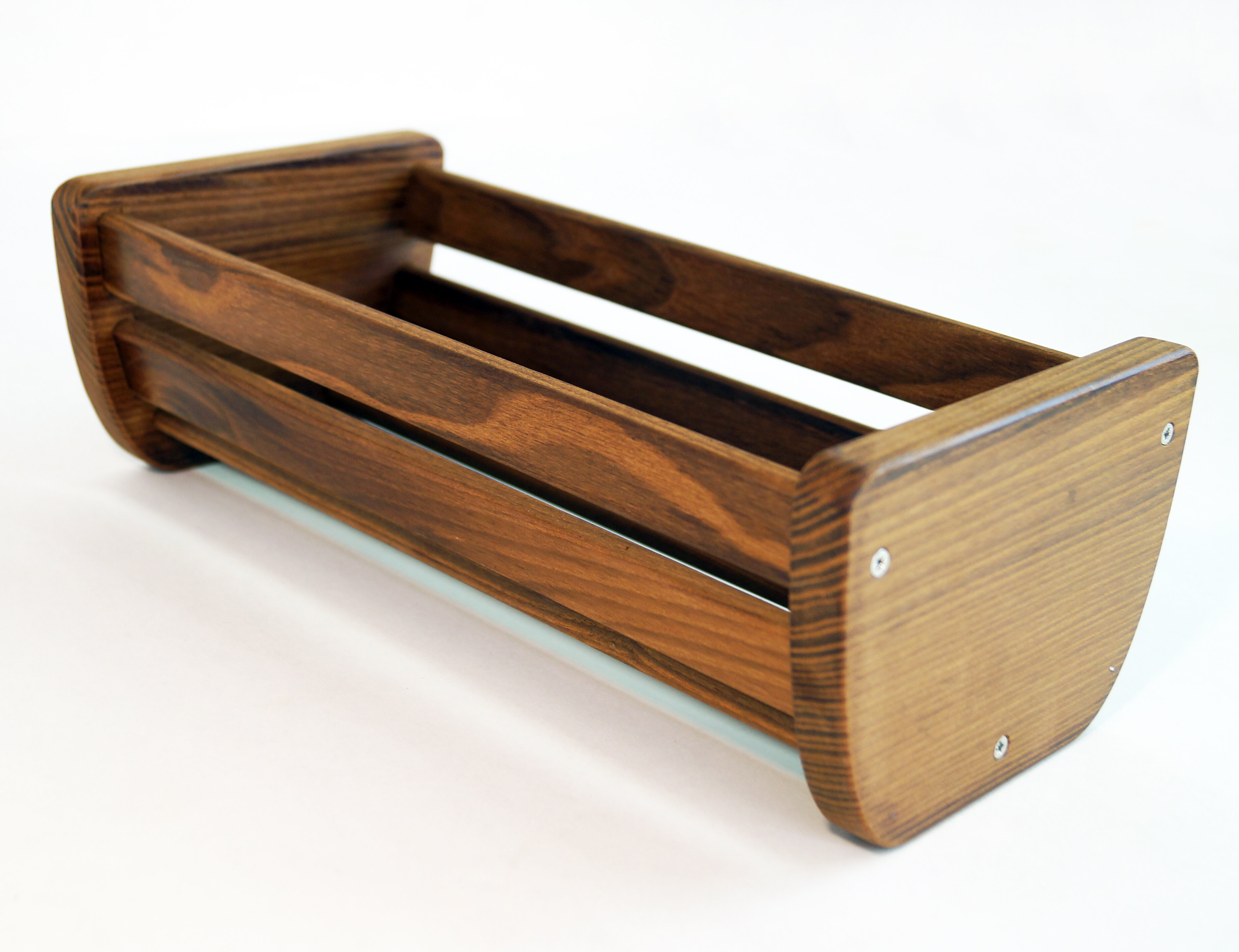 Корзинка для хранения деревянная из термо древесины - фотография № 3