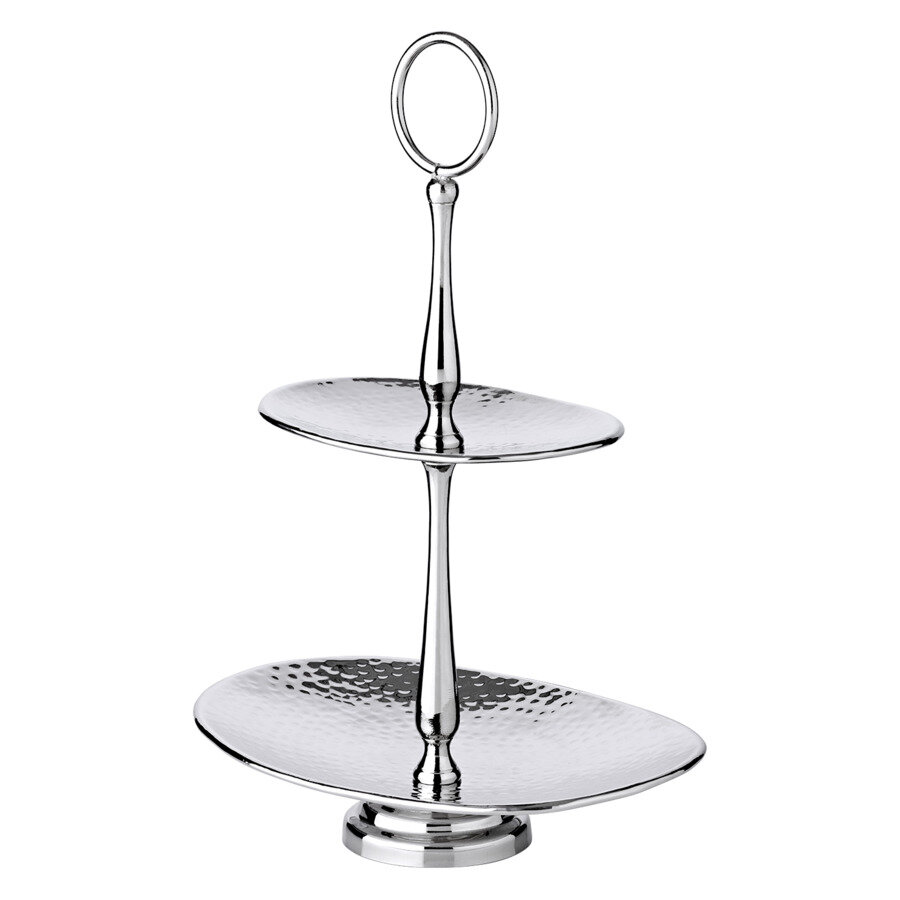 фото Блюдо двухъярусное Edzard Гульф овальное 16/23хН34 см, сталь нержавеющая