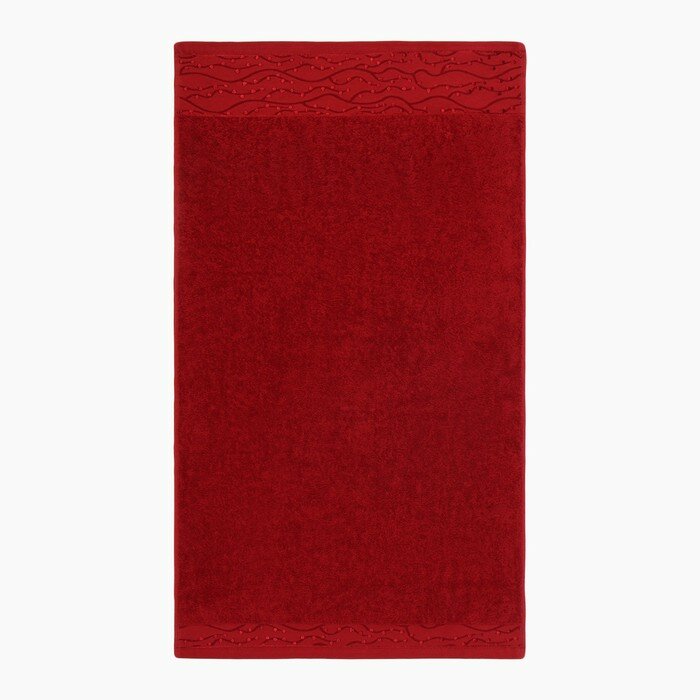 Набор полотенец в коробке Аврора, размер 50х90+70х130 см, цвет божоле, махра, 450 г/м, хлопок 100% - фотография № 2