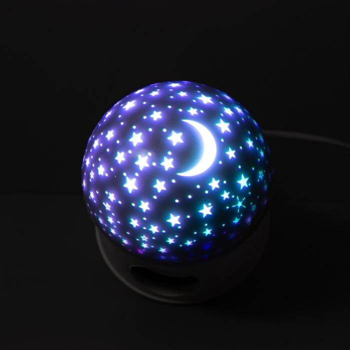 Luazon Lighting Световой прибор «Звёздное небо» 12 см, динамик, съёмная полусфера, свечение RGB, 220 В - фотография № 5