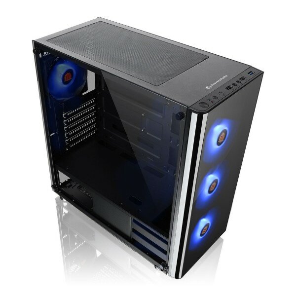 Корпус V200 TG RGB CA-1K8-00M1WN-01 Black/Win/SPCC/Tempered Glass*1/120mm RGB Fans*3 + 120mm Standard Fan*1/MB Sync