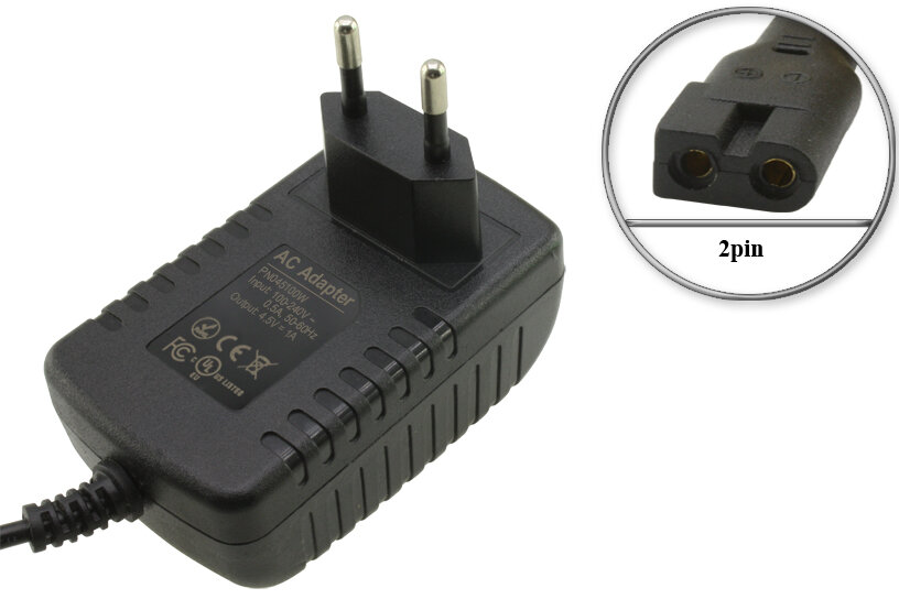 Адаптер (блок) питания 4.5V, 1A - 1.5A (ZDJ045100EU, PN045100W), зарядное устройство для Dewal 03-12 Ultra Mini и др. - фотография № 1