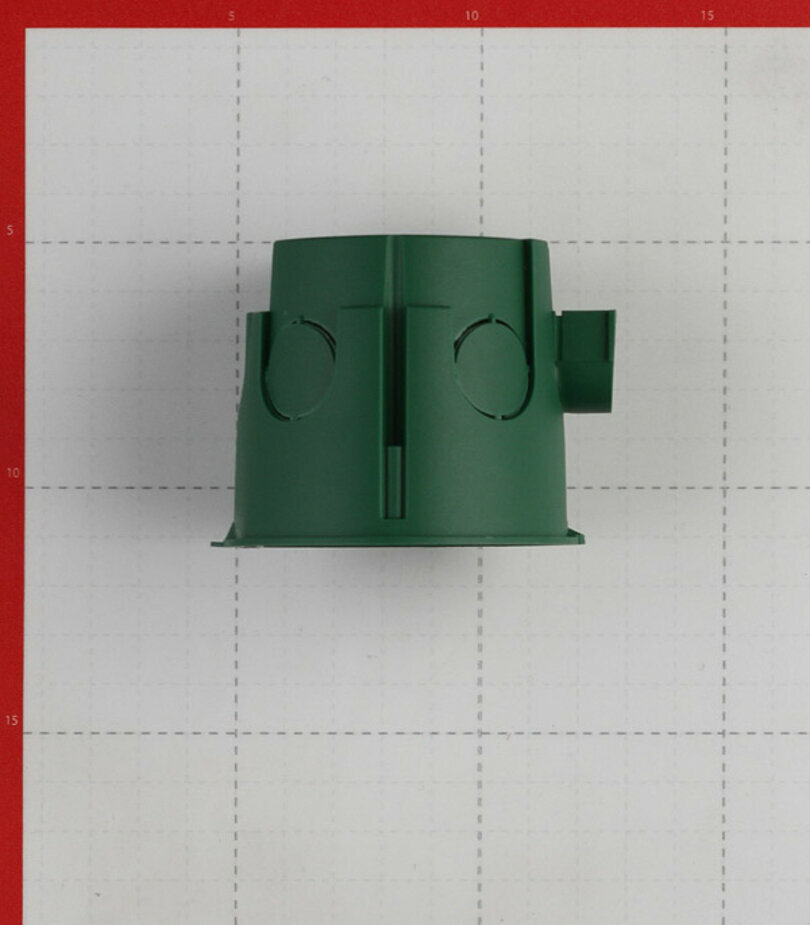 Подрозетник для бетона d68х61 мм 8 вводов зеленый IP30 наборная (2 шт.)