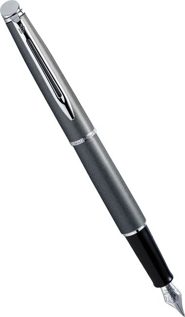 Waterman S0775840 Перьевая ручка waterman hemisphere, shimmery grey ct (перо f)