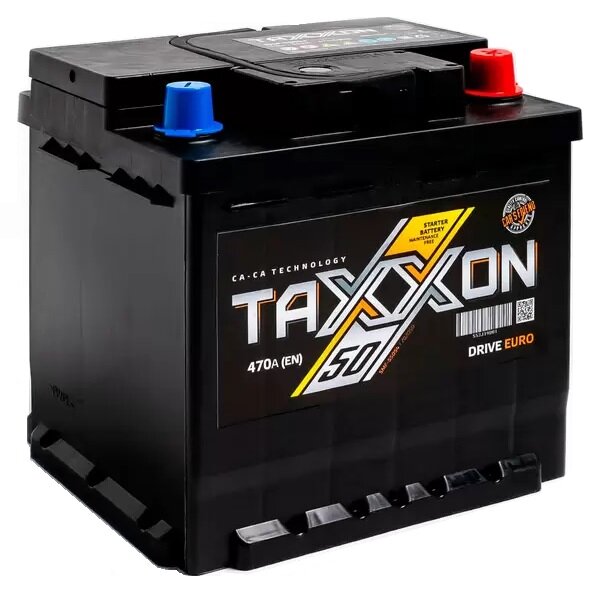 Аккумулятор автомобильный TAXXON DRIVE EURO 50R 470 А обр. пол. 50 Ач (702050)
