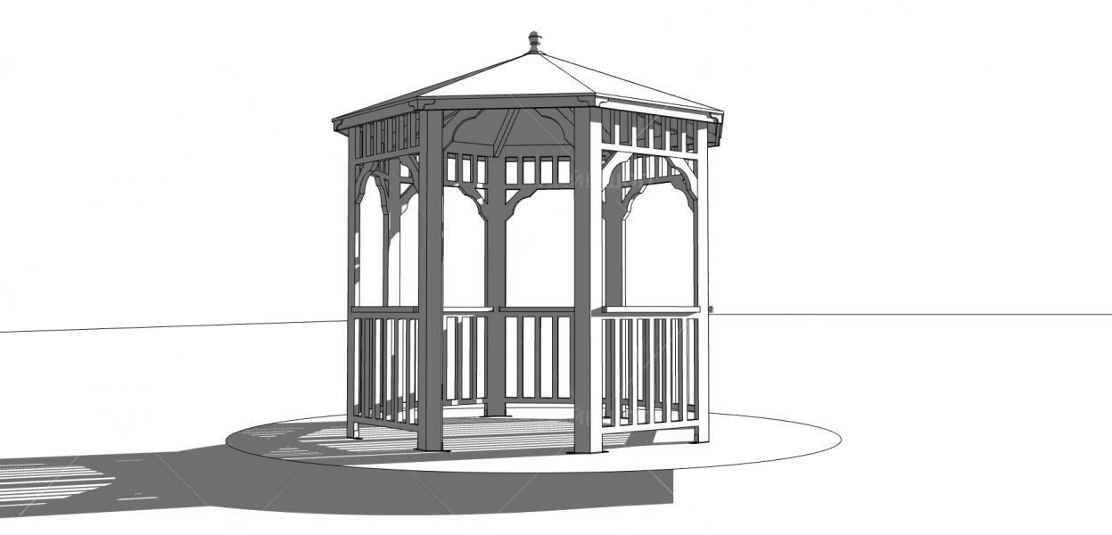 Беседка Виктория d 3 (без пола) - фотография № 3
