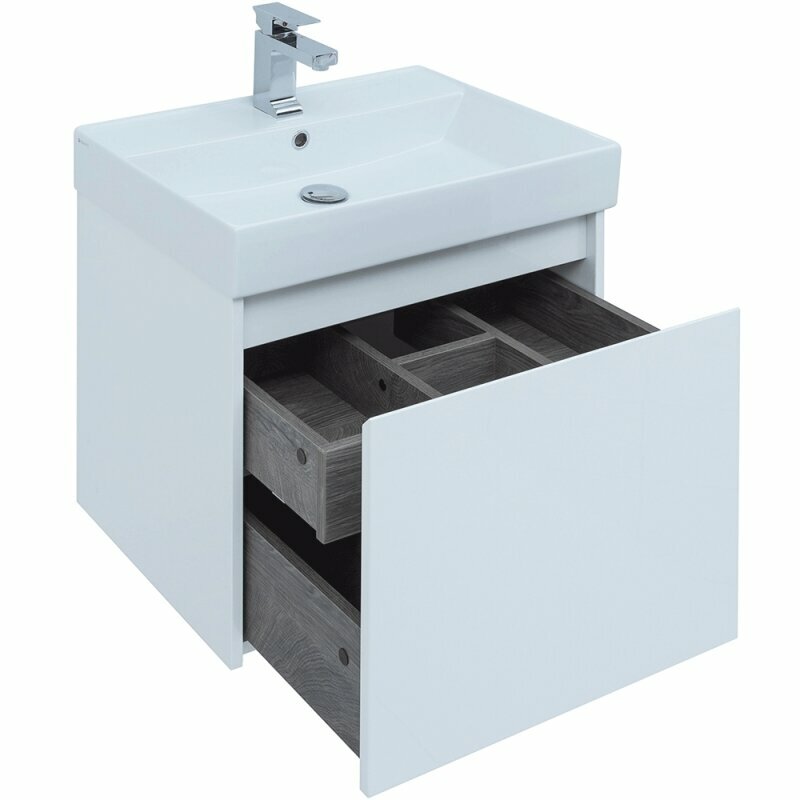 Комплект мебели для ванной Aquanet Nova Lite 60 242922 подвесной Белый - фотография № 6