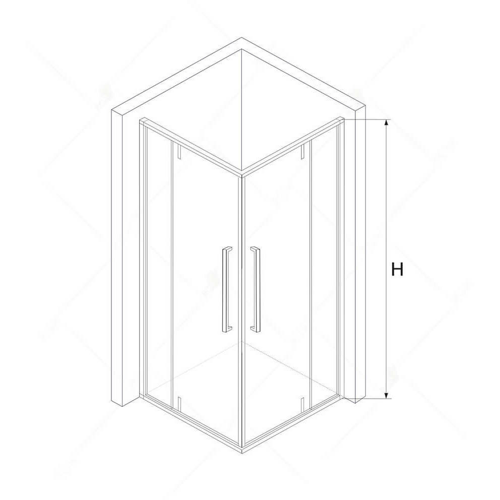 Душевой уголок RGW 100х100х200 см SV-33 Квадрат, Хром, Прозрачное, 6 мм (06323300-11) - фотография № 3