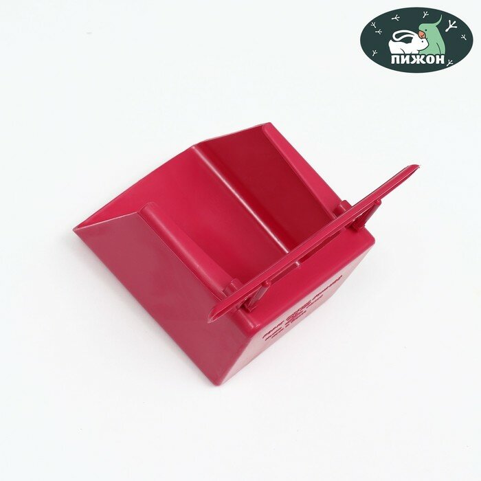 фото Кормушка для птиц, под лакомства 6 х 6,5 х 8 см, рубиновая