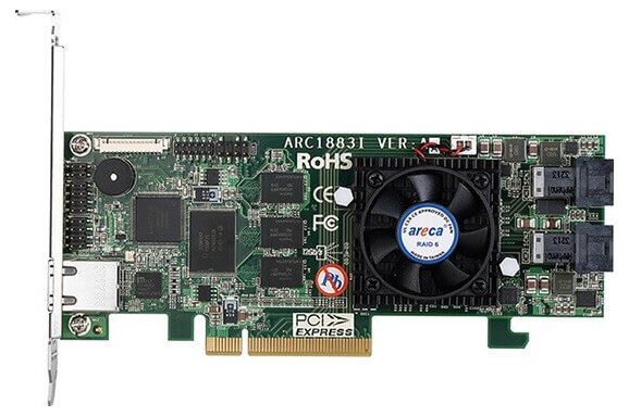 RAID Areca ARC-1883i /дисковые интерфейсы SAS,SATA/2x SFF8643/режимы RAID