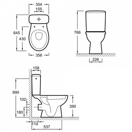 Бачок для унитаза Jacob Delafon PATIO ETB212-00