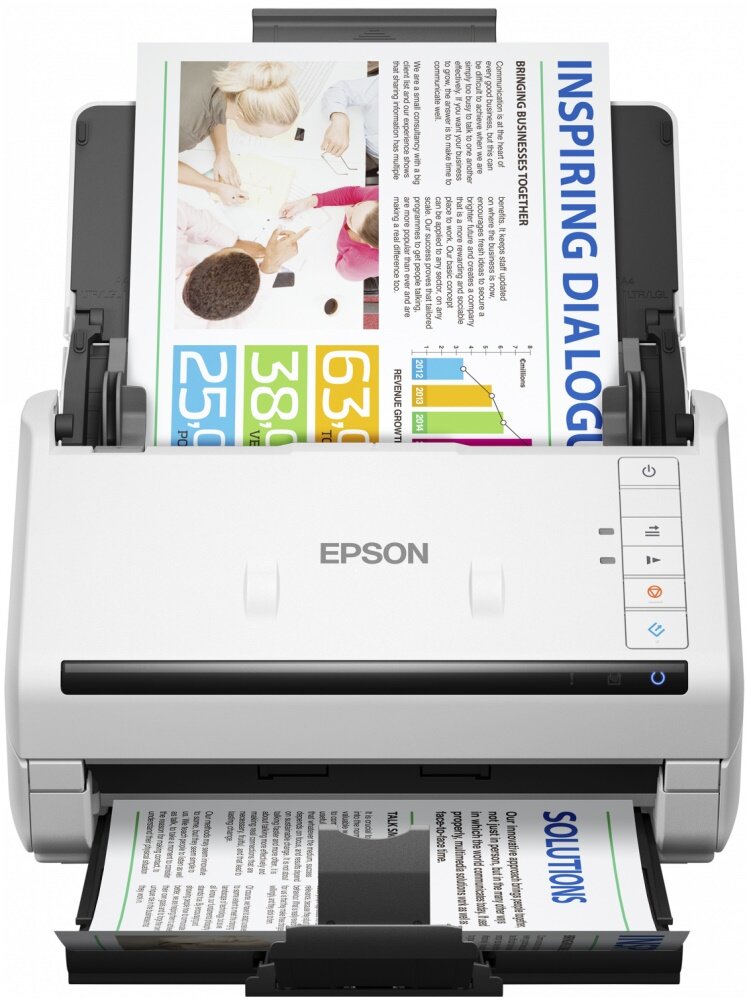 Сканер Epson WorkForce DS-530II B11B261401 A4 Протяжный Светодиод 600x600dpi 48бита 35лист./мин. Сенсорная панель