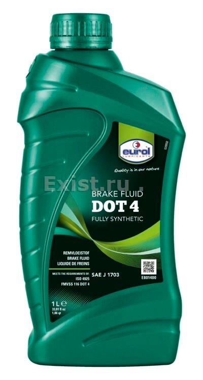 Тормозная жидкость EUROL BRAKEFLUID DOT 4 (1Л) E8014001L