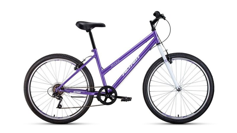 Велосипед 26 FORWARD ALTAIR MTB HT LOW (6-ск.) 2022 (рама 17) фиолетовый/бел.