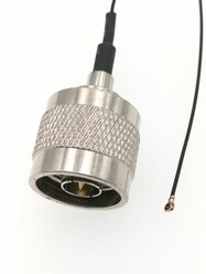Адаптер для модема (пигтейл) IPEX4(MHF4)-N(male) кабель RF0,81 30см.