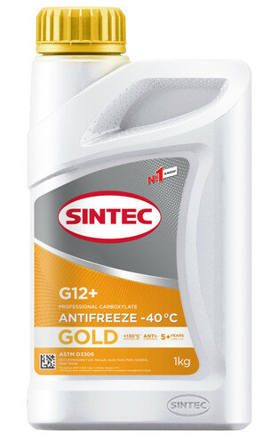 Антифриз Sintec GOLD G12+ yellow -40 1кг (990557)