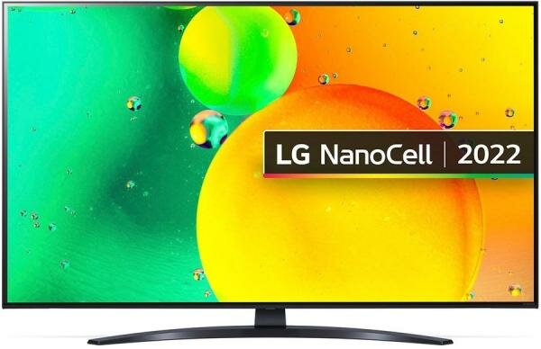 Телевизор LED LG 43 43NANO766QA.ARUB NanoCell синяя сажа Ultra HD 60Hz DVB-T DVB-T2 DVB-C DVB-S DVB-S2 USB WiFi Smart TV (RUS)