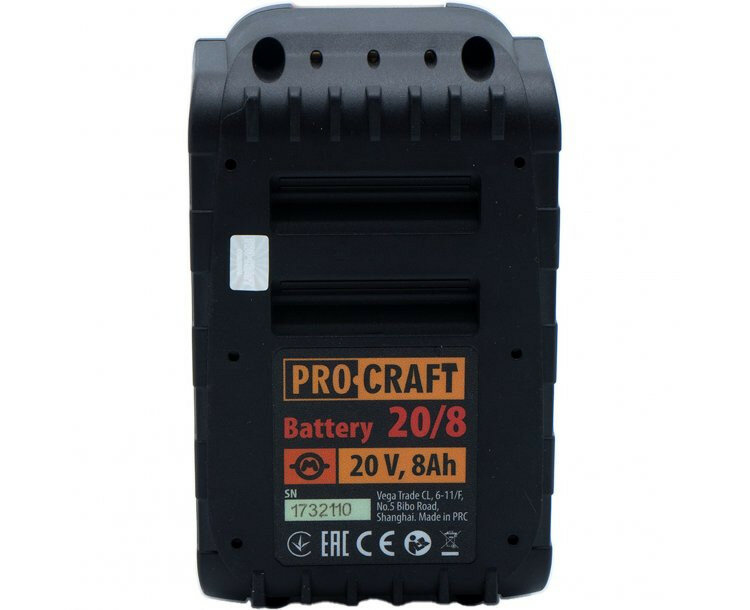 Аккумуляторная батарея Procraft Battery 20/8 (20 В, 8 А/ч) - фотография № 4