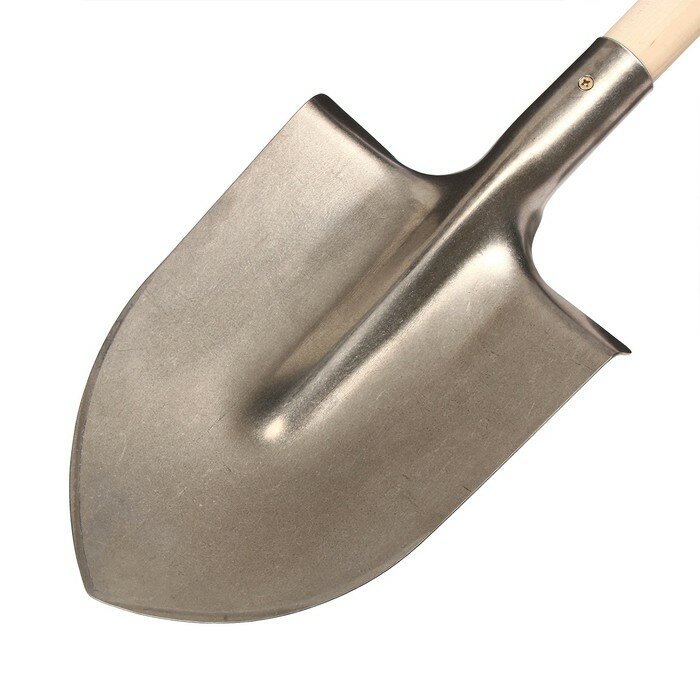 Лопата штыковая, острая, титановая, L = 143 см, деревянный черенок (ВС) - фотография № 2