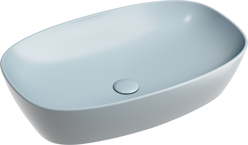 Раковина Ceramica Nova Element 60 см серо-голубая матовая - фото №1