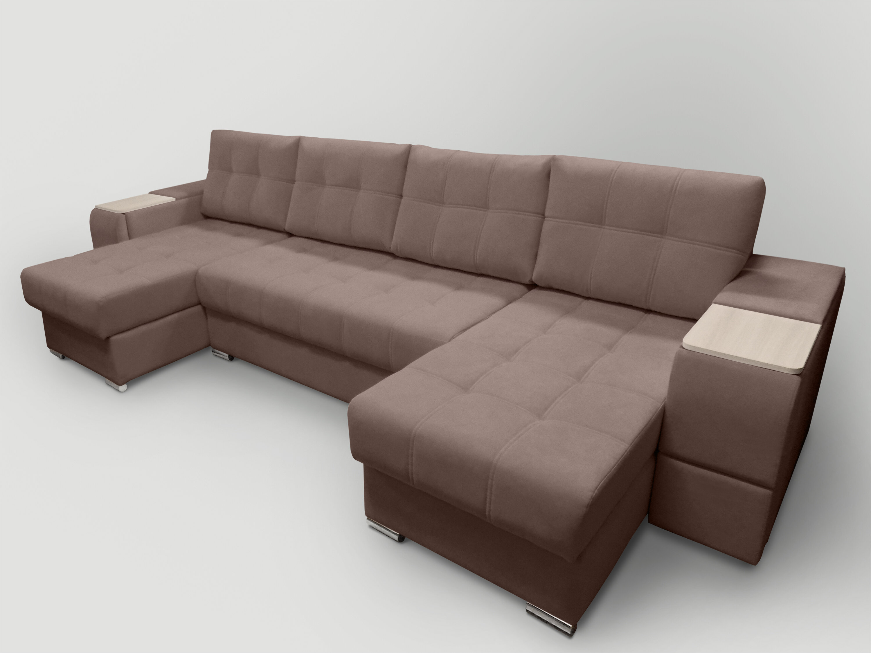 П-образный диван "Риф" Teddy 014 (накладки Сосна) - фотография № 3