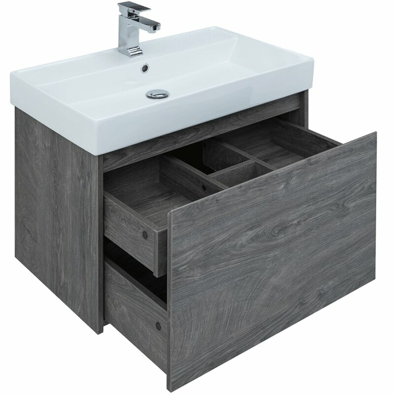 Комплект мебели для ванной Aquanet Nova Lite 60 242923 подвесной Дуб рошелье - фотография № 6