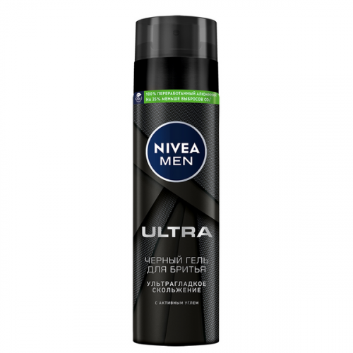 Гель для бритья NIVEA Men Ultra Черный, 200 мл