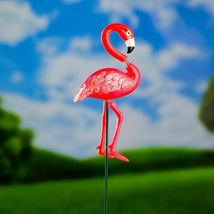 TAKE IT EASY Штекер садовый "Фламинго" 60см, микс - фотография № 1