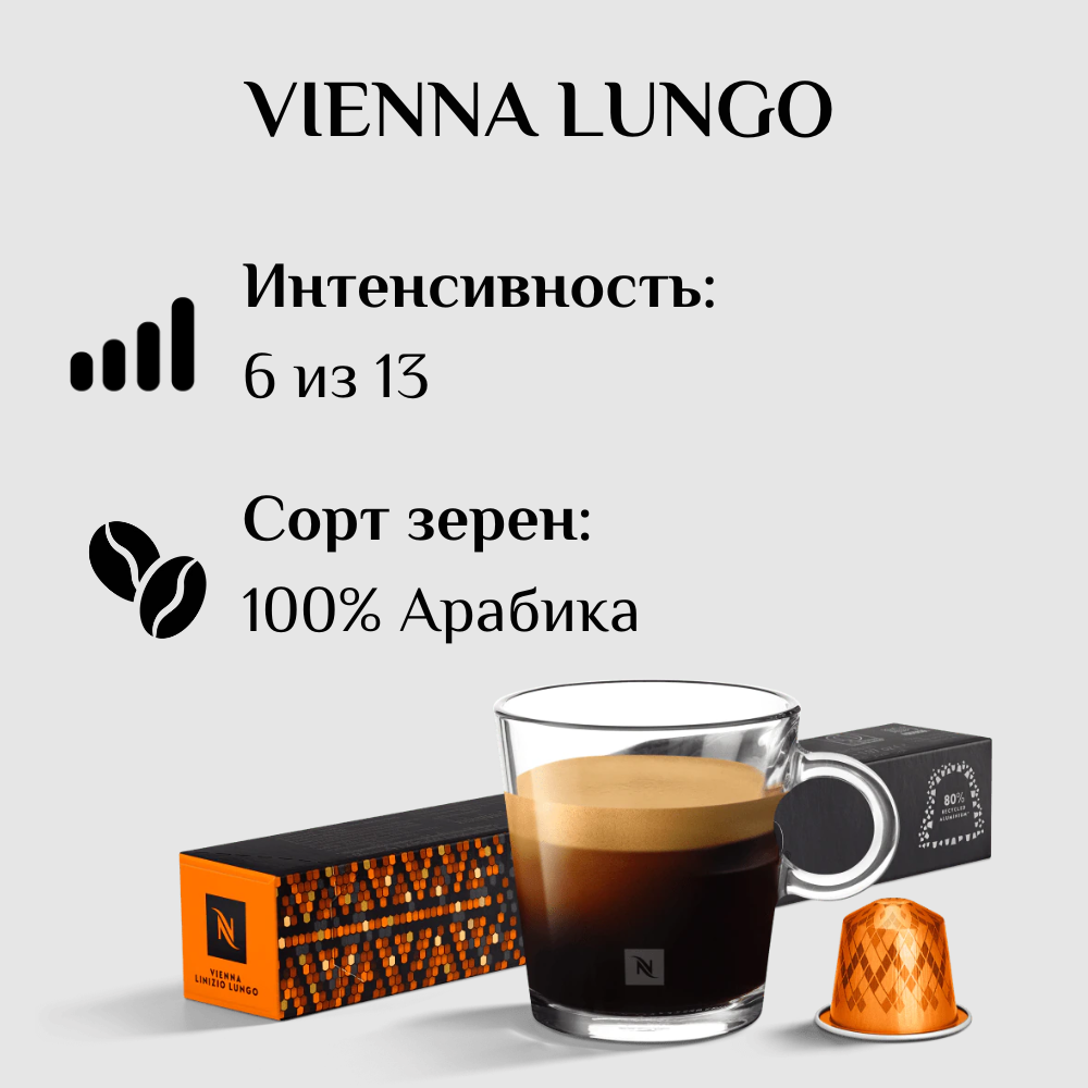 Капсулы для кофемашины Nespresso Original VIENNA LUNGO 100 штук - фотография № 3